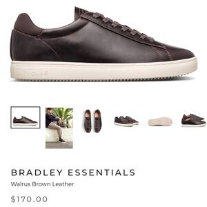 Clae Men's Bradley Essentials Leather Sneakers